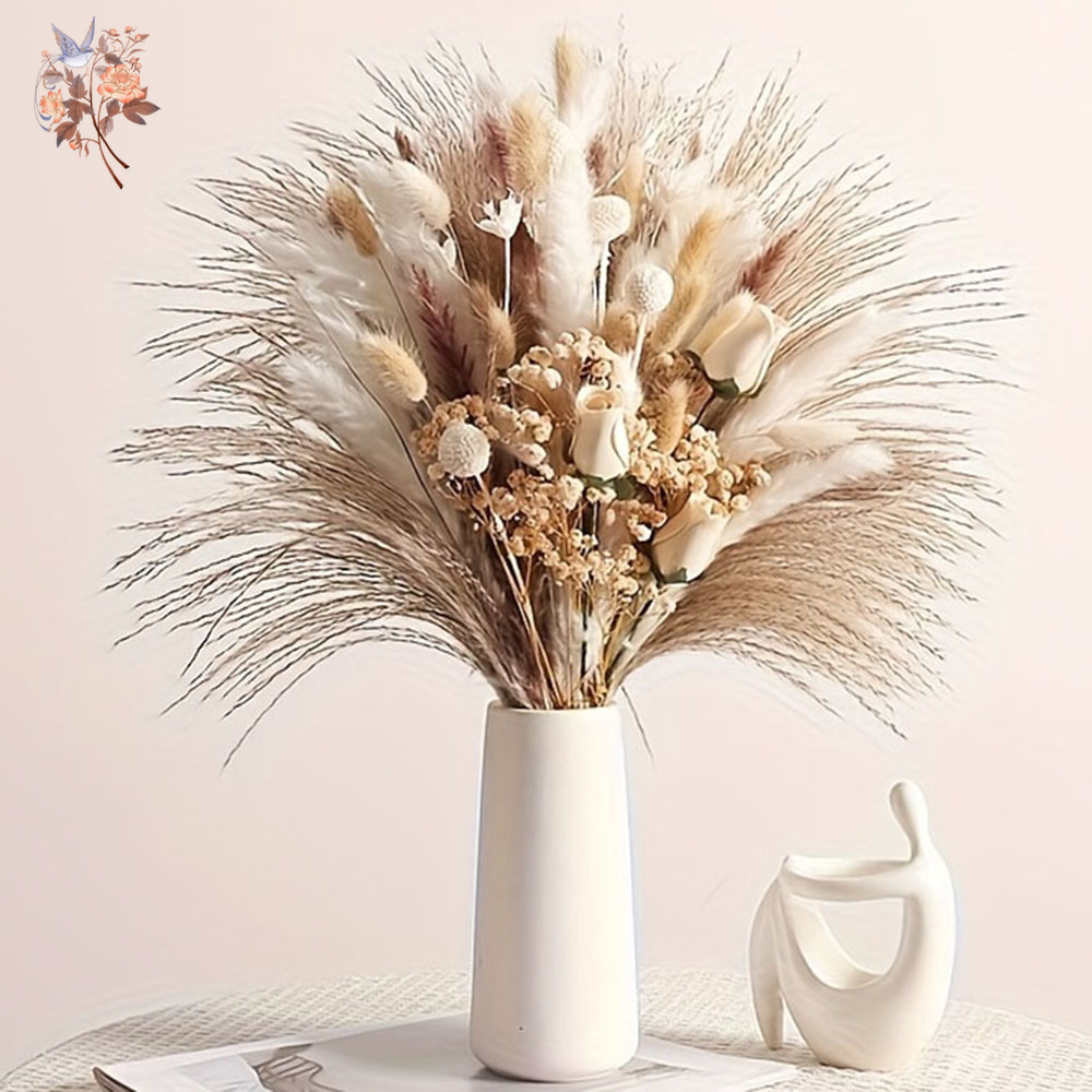Baby Breath Dried - 80Pcs Buket Bunga Kering Artifisial untuk