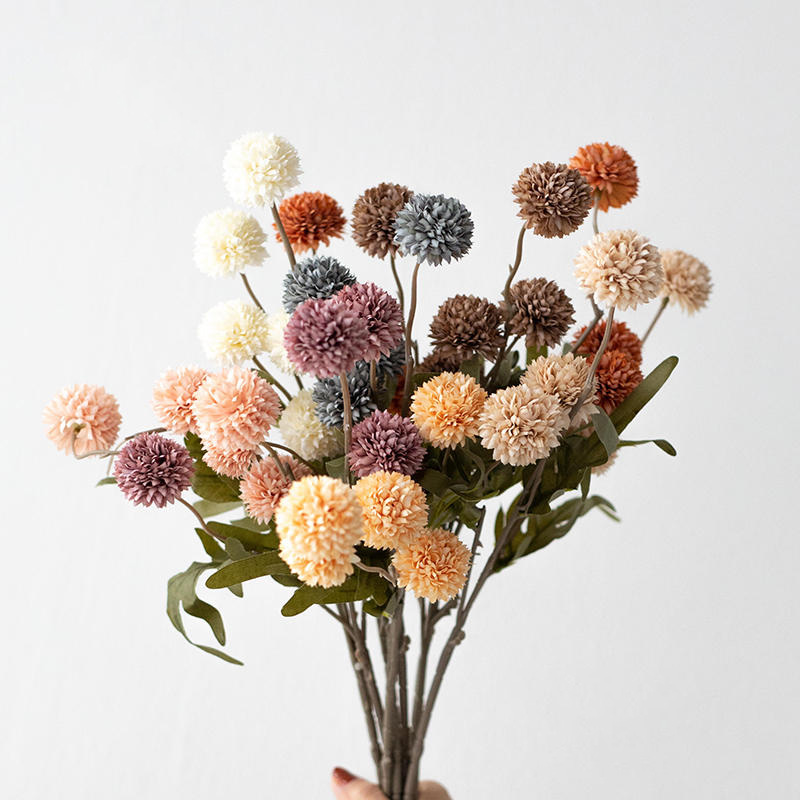 Baby Breath Dried - 5 kepala bunga buatan Dandelion buket