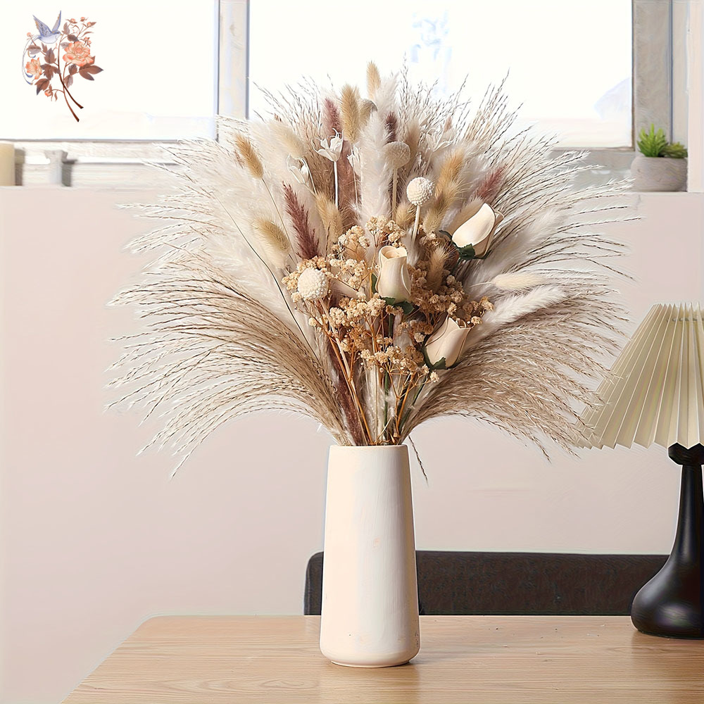 80Pcs Buket Bunga Kering Artif - Baby Breath Dried ulasan dan harga
